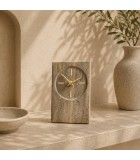 TABLE CLOCK ZONE - TRAVERTINE GREY - 12x18CM TABLE CLOCK ZONE - TRAVERTINE GREY - 12x18CM