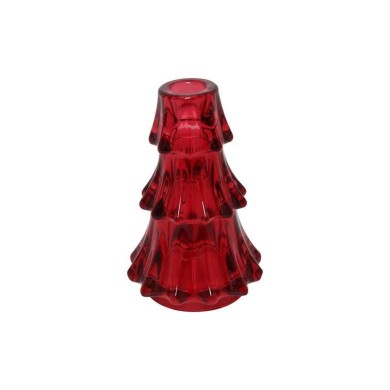 Candle Holder - X-mas tree - Umina - Red - Η15cm Candle Holder - X-mas tree - Umina - Red - Η15cm