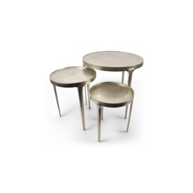 Side Table Set Duro- Silver (3pcs)
