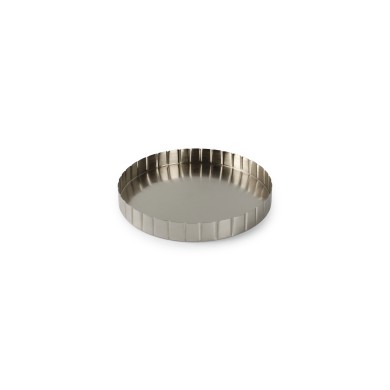 Decorative  Dish - Servo - Silver Striped - 30xH4cm