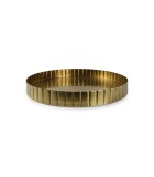 Διακοσμητικό Δοχείο - Servo - Χρυσό με ρίγες - 46xΥ5cm Διακοσμητικό Δοχείο - Servo - Χρυσό με ρίγες - 46xΥ5cm