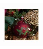 Ornament Ball - Ilex - Red/Leaf - Ø10cm Ornament Ball - Ilex - Red/Leaf - Ø10cm