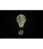 Pre - lit 3D Hot Air Balloon - Bling – Gold - Warm White – H60cm - 200LED
