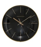 Decorative Wall Clock - Black Marble - 35x35x5cm