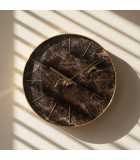 Decorative Wall Clock - Brown Marble - 35x35x5cm