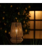 Decorative Solar Lantern - Brown - 15x17x27cm