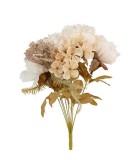 Artificial Bouquet Pia - White - 15x15x46cm
