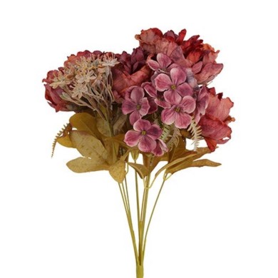 Artificial Bouquet Pia - Brown - 15x15x46cm
