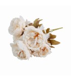 Artificial Peonia Pia Flower - White - 15x15x46cm