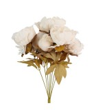 Artificial Peonia Pia Flower - White - 15x15x46cm