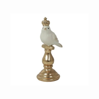 Decorative Bird Alfred - White - 11.5x9x23.5cm Decorative Bird Alfred - White - 11.5x9x23.5cm