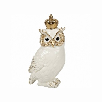 Decorative Owl Alfred - White - 12x10.5x24cm