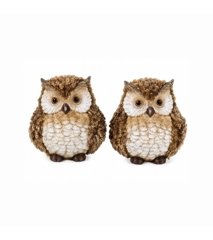 Decorative Owl Wisdom Set 2pcs - Multicolor - 13x11.3x16cm Decorative Owl Wisdom Set 2pcs - Multicolor - 13x11.3x16cm