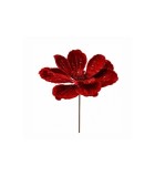 Artificial Flower Magnolia Velvet - Red - 27x27x64CM