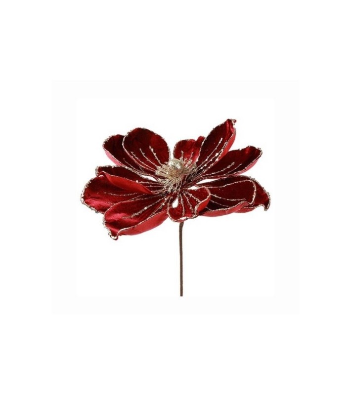 Artificial Flower Magnolia Velvet - Dark Red - 27x27x64CM Artificial Flower Magnolia Velvet - Dark Red - 27x27x64CM