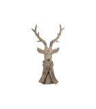 Διακοσμητικό Ελάφι με Σάλι Percy – Γκρι – 25,5x16,5x48,5εκ.