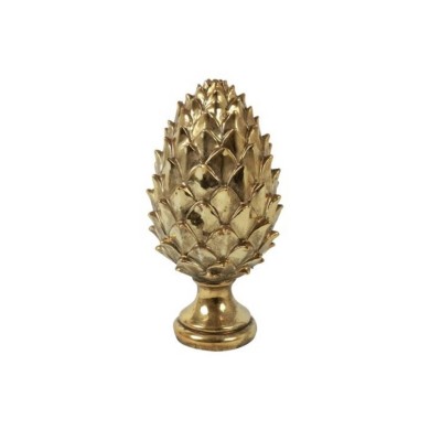 Ornament pine cone on foot Conan - Gold - Ø15,5x30CM Ornament pine cone on foot Conan - Gold - Ø15,5x30CM