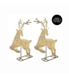 Christmas lights LED Deer Chester facing right - Gold - 220x70x330CM Christmas lights LED Deer Chester facing right - Gold - 220x70x330CM