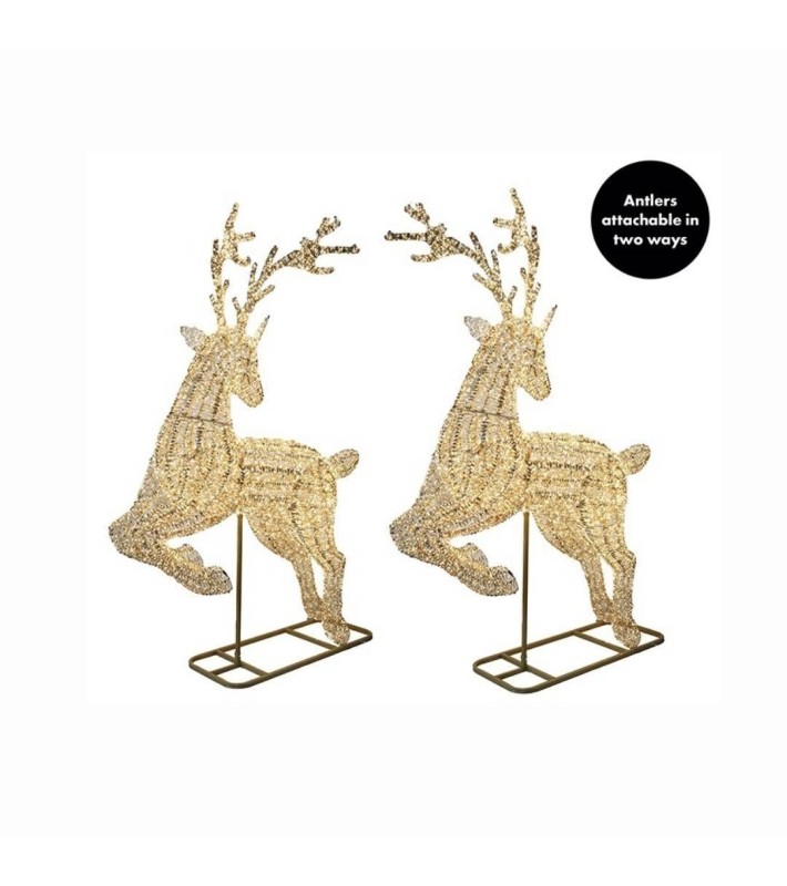 Christmas lights LED Deer Chester facing right - Gold - 220x70x330CM Christmas lights LED Deer Chester facing right - Gold - 220x70x330CM