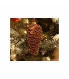 Ornament Pinecone Nora - Light Brown/Gold - Ø7.7x16cm Ornament Pinecone Nora - Light Brown/Gold - Ø7.7x16cm