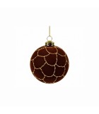Ornament Ball Malin - Dark Brown/Gold - Ø10cm Ornament Ball Malin - Dark Brown/Gold - Ø10cm