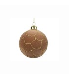 Ornament Ball Malin - Light Brown/Gold - Ø8cm Ornament Ball Malin - Light Brown/Gold - Ø8cm