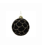 Ornament Ball Malin - Black/Gold - Ø8cm Ornament Ball Malin - Black/Gold - Ø8cm