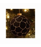 Ornament Ball Malin - Black/Gold - Ø10cm Ornament Ball Malin - Black/Gold - Ø10cm