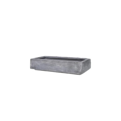 Flower Pot Rectangle - Fiberclay Grey 60,5x22,5x17/80,