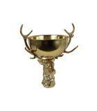 Deer w/bowl Gers - Gold - 66x54x39CM Deer w/bowl Gers - Gold - 66x54x39CM