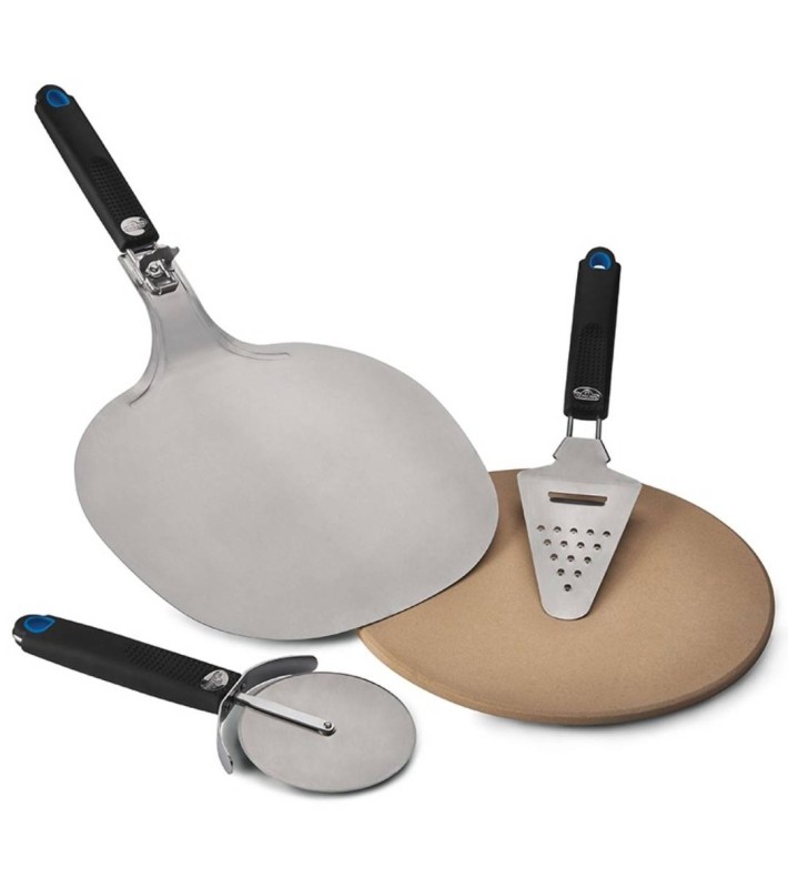Pizza Lover's Starter Kit Napoleon (3pcs) - Pizza Stone, SS Pizza Peel & SS Pizza Cutter Pizza Lover's Starter Kit Napoleon (3pcs) - Pizza Stone, SS Pizza Peel & SS Pizza Cutter