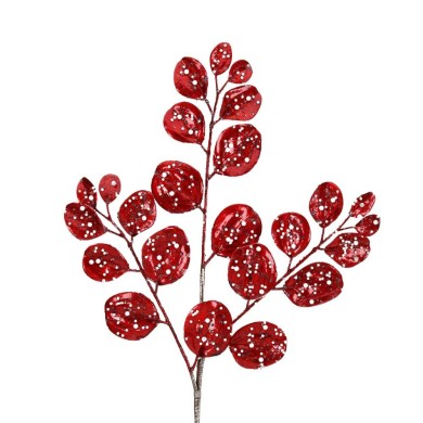 Decorative Branch - Eucalypt - Red Pearl - H66cm Decorative Branch - Eucalypt - Red Pearl - H66cm