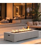 Rectangular fire pit aluminium frame - Grey - 152x61x41cm Rectangular fire pit aluminium frame - Grey - 152x61x41cm