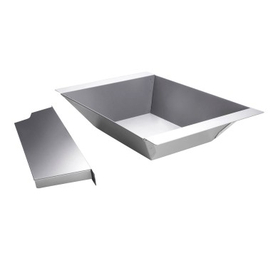Stainlesssteel charcoal insert with divider for CHEF-series/Extrem/Ultra and outdoor kitchen 30 x 46
