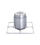 BBQ ALL GRILL staiinless steel chicken holder with plate and removable aroma can