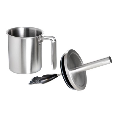 Marinating Set with Silicone Brush - Stainless Steel