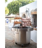 Wood BBQ - Antikristo Circular Barell with Panemidi with 10 Slot - Stainless Steel