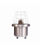 Wood BBQ - Antikristo Circular Barell with Panemidi with 15 Slot - Stainless Steel