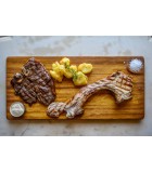 Serving Wooden Tray with legs - Antikristo - 23x56*2.5cm
