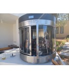 Wood BBQ - Tabletop Antikristo Circular Barell with Panemidi with 10 Slot - Stainless Steel