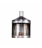 Wood BBQ - Tabletop Antikristo Circular Barell with Panemidi with 10 Slot - Stainless Steel