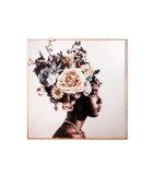 Painting Floral Beauty Pprinted on Glass - 120X120CM