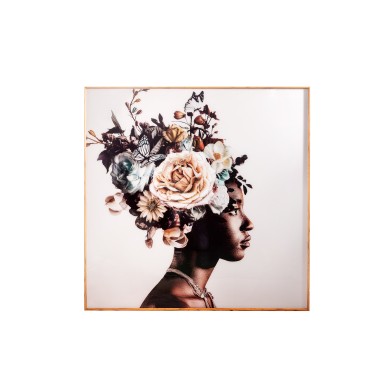 Πίνακας Floral Beauty Τυπωμένο σε Γυαλί - 120X120CM