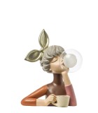 Lamp Bubble Lady - Brown/Orange 22x25x29CM