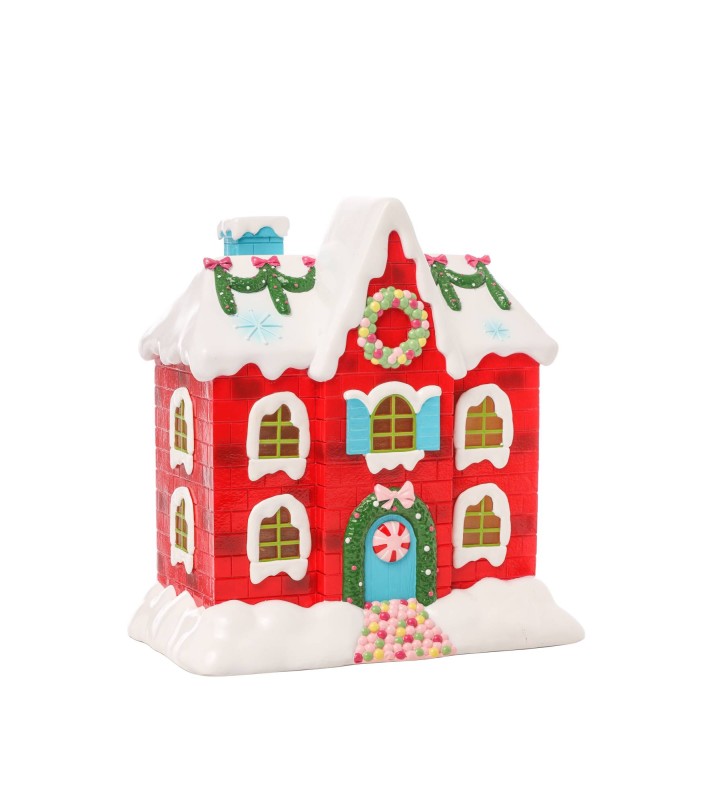 Διακοσμητικό Σπιτάκι Πολυρέσι - Κόκκινο 29,5x18,5x31cm Διακοσμητικό Σπιτάκι Πολυρέσι - Κόκκινο 29,5x18,5x31cm