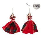 Ornament Angel - Red/Green - 23cm (2 assorted designs)