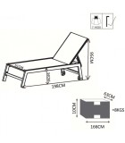 Outdoor Sunlounger - Formentera - White - 198x61x34/95cm Sunbeds Outdoor Sunlounger - Formentera - White - 198x61x34/95cm Sunbeds