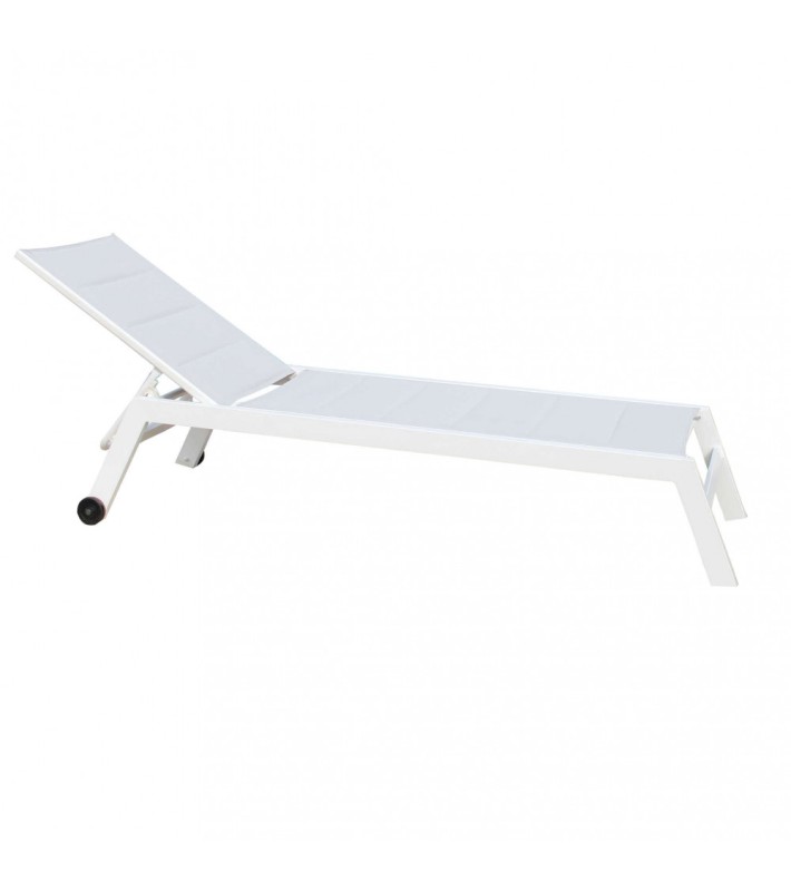 Outdoor Sunlounger - Formentera - White - 198x61x34/95cm Sunbeds Outdoor Sunlounger - Formentera - White - 198x61x34/95cm Sunbeds