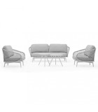 Outdoor Sofa Set - Seychelles - Light Grey Sofa set