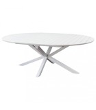Outdoor Round Table Extendable - Camelot - White Tables
